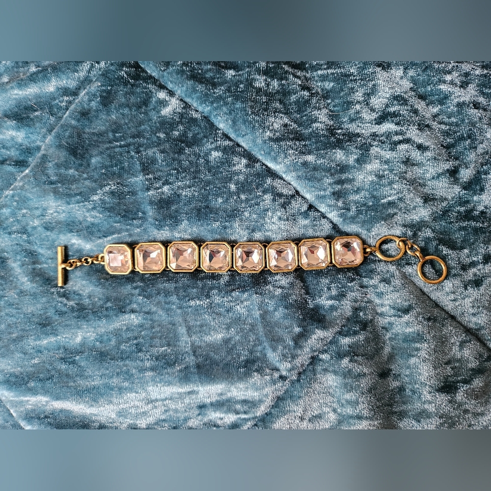 Chloe + Isabel Retro Glam Square Cut Crystal Bracelet